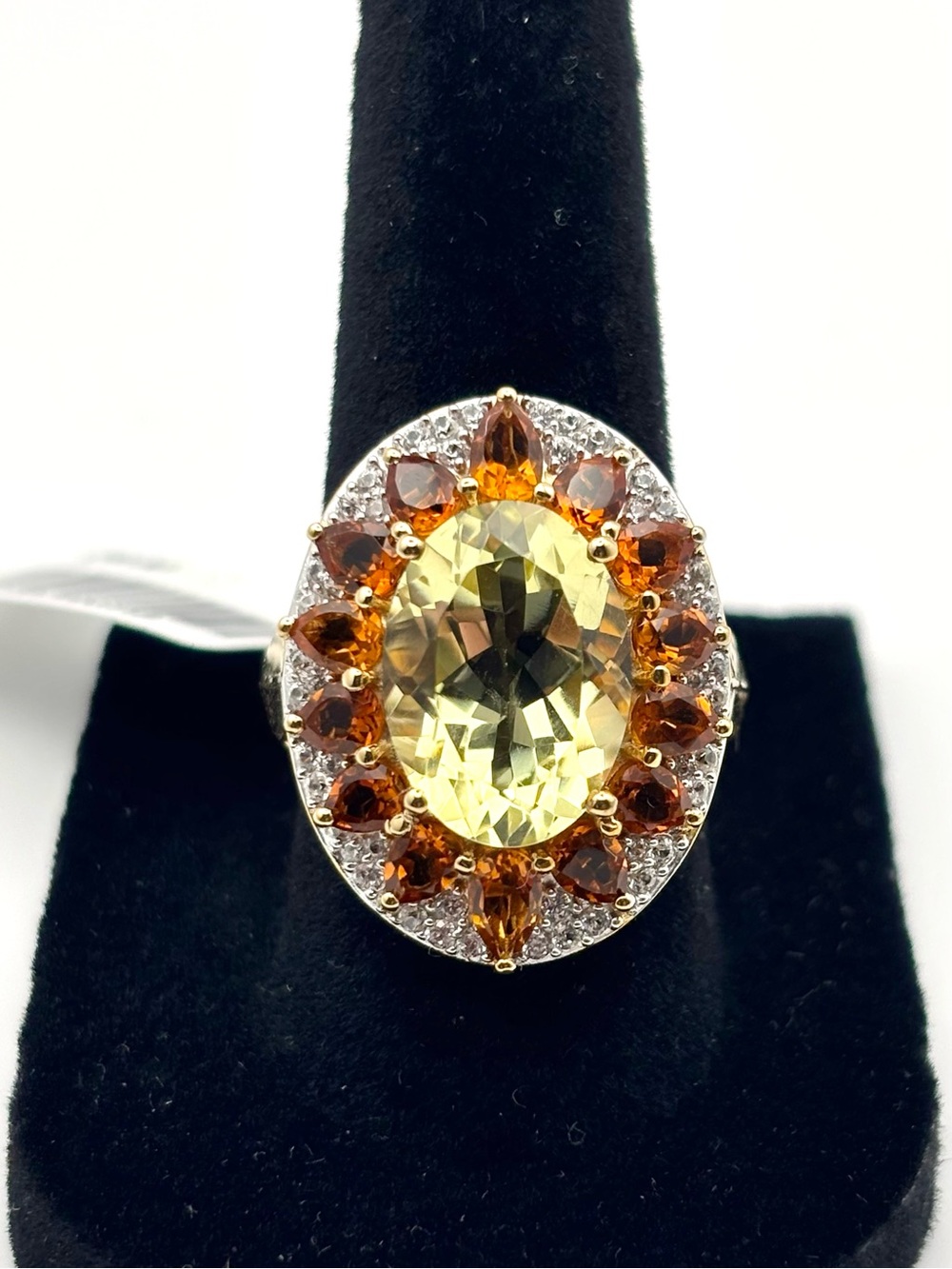 Gemstone sun statement ring - Picture 2 of 6